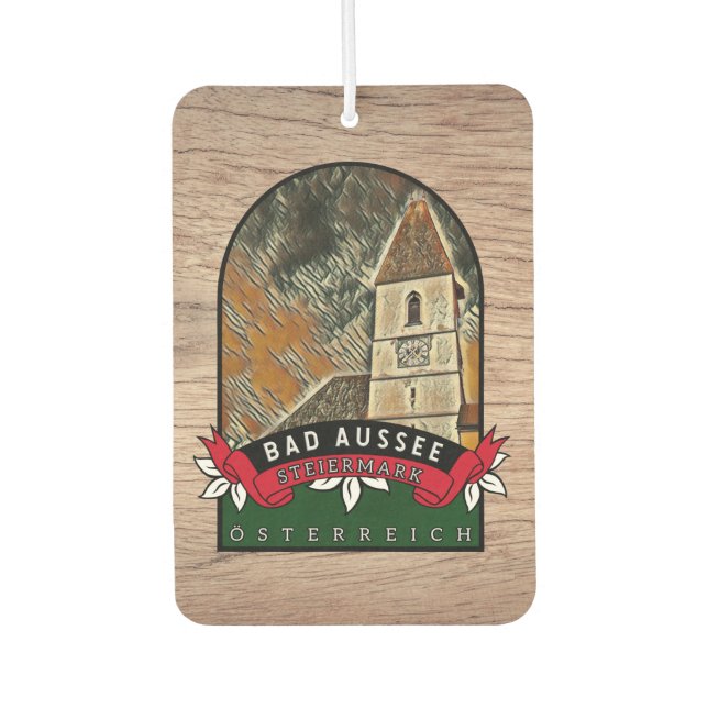 Bad Aussee Vintage Steiermark Souvenir Car Air Freshener (Front)