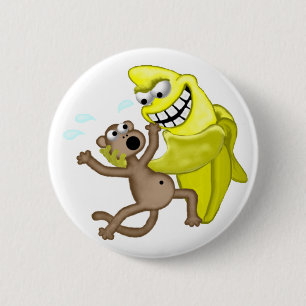 bad banana 6 cm round badge