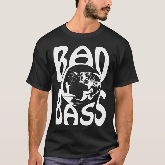 Bad Bass SVG Custome Colour T-Shirt (Front)
