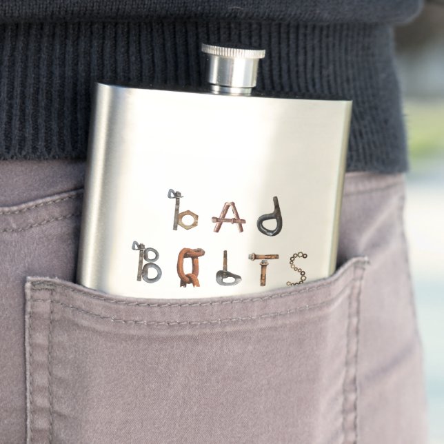 Bad Bolts Blow - Classic Flask (In Situ)