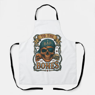 Bad Bones Pirate Skull Bandanna Rope Crossbones Apron