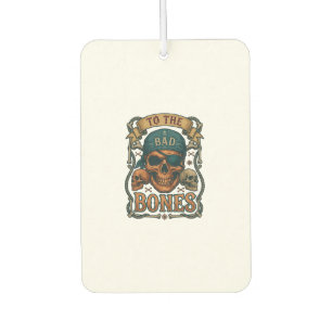Bad Bones Pirate Skull Bandanna Rope Crossbones Car Air Freshener