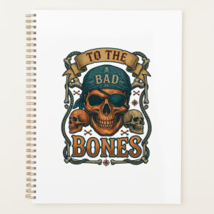 Bad Bones Pirate Skull Bandanna Rope Crossbones Planner