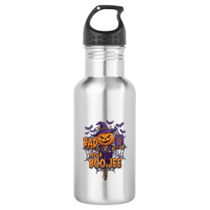 Bad Boo Jee Pumpkin Scarecrow Purple Owl Bats 532 Ml Water Bottle