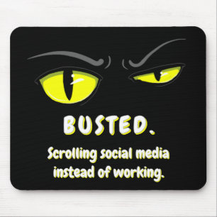 Bad Boogie Funny - Busted. sign Mouse Pad
