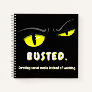Bad Boogie Funny - Busted. sign Notebook
