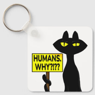 Bad Boogie Funny Human' s. Why?  Keychain