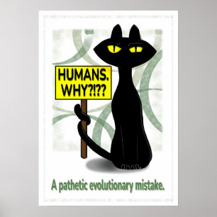Bad Boogie Funny Poster - Humans. Why? sign