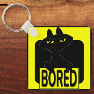 Bad Boogie Sarcastic Black Cat Keychain Charm