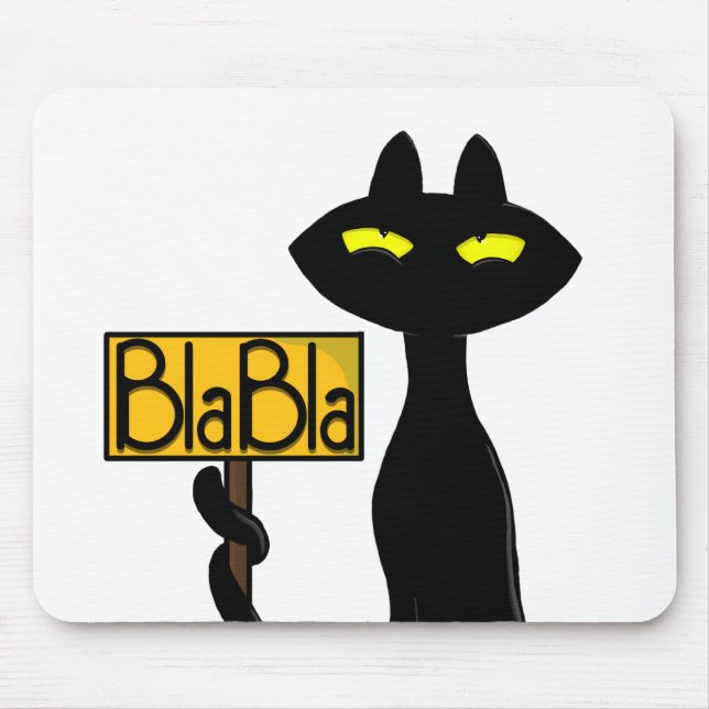 Bad Boogie -The Cat- "BlaBla" Sign Mouse Pad (Front)