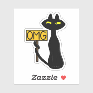Bad Boogie -The Cat- "OMG" funny Stickers