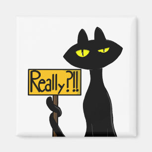 Bad Boogie - The Cat- "really?!!" funny Magnets
