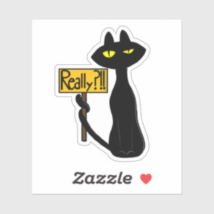 Bad Boogie - The Cat - "Really?!!" funny Stickers