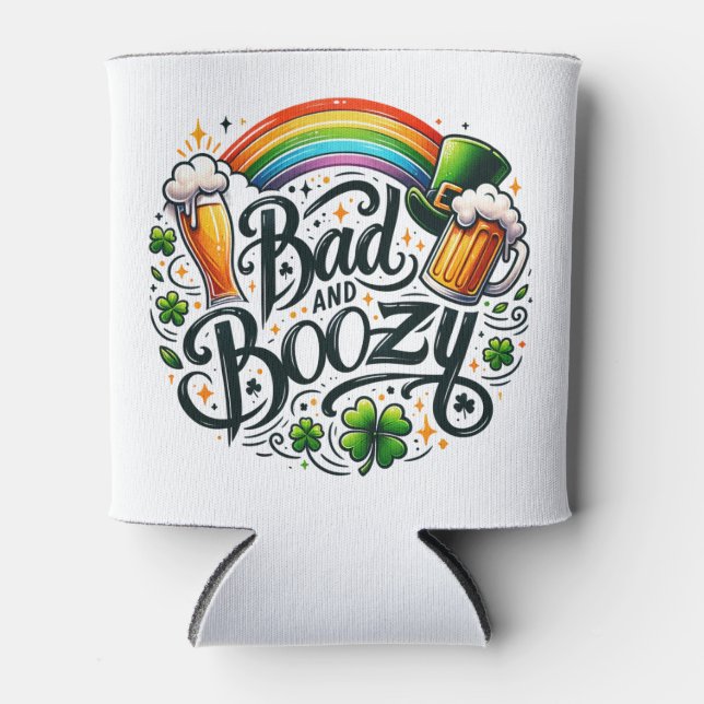 Bad & Boozy Can Cooler (Front)