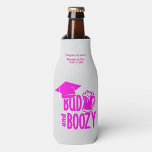 Bad & Boozy Graduation Bottle Cooler - Custom