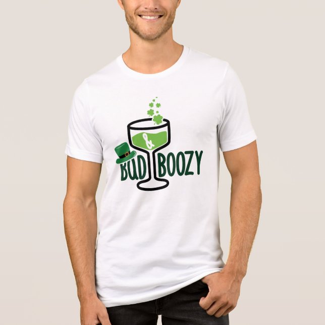 Bad & Boozy St. Patrick’s Day Design-61102 Tri-Blend Shirt (Front)