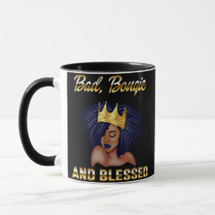 Bad Bougie And Blessed Bougie Gift For Women Black Mug