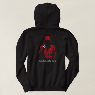 Bad Boy Red Hooded Figure | Dark Aesthetic Hoodie