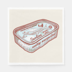 Bad breath funny Sardines tin Napkin