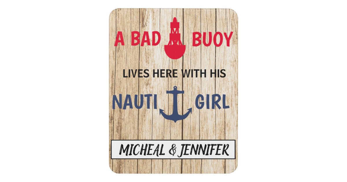 Personalized Nautical Garden Flag - Best Gift For Couple - A Nauti Girl And Her Bad Buoy Live Here - 5OFTEJ main image 0