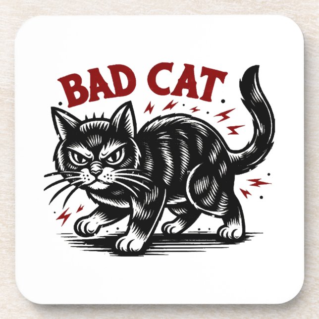 Bad Cat Coaster (Front)