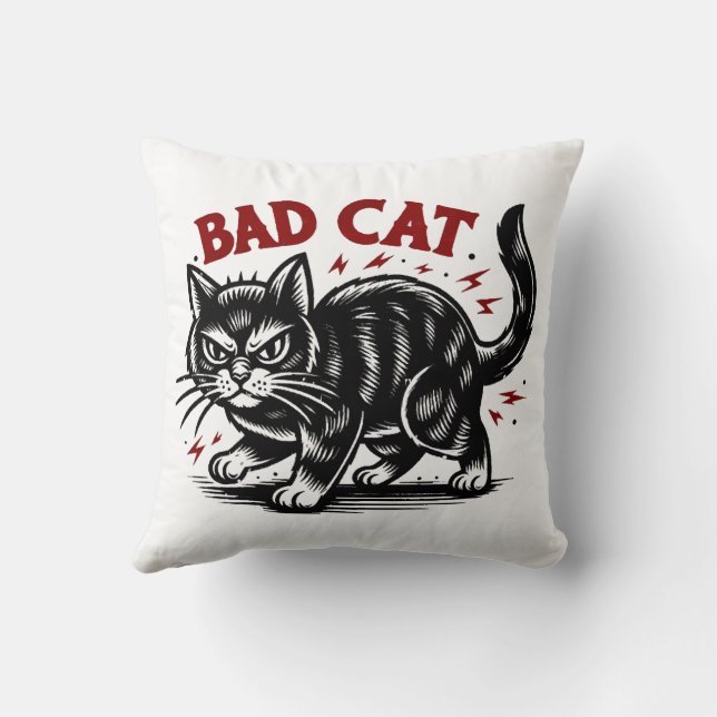 Bad Cat Cushion (Back)