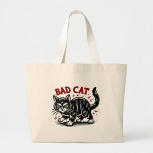 Bad Cat Large Tote Bag