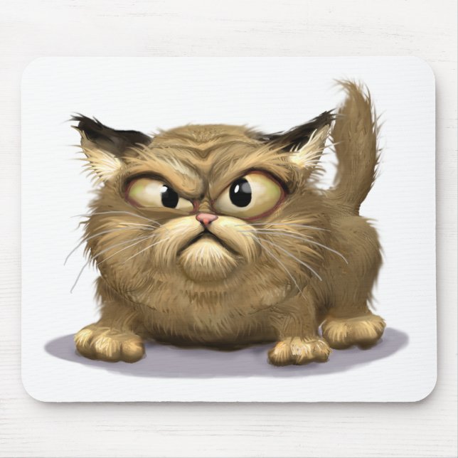 Bad Cat Mouse Mat (Front)