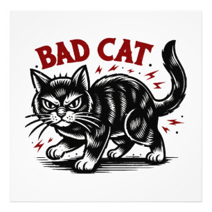 Bad Cat Photo Print