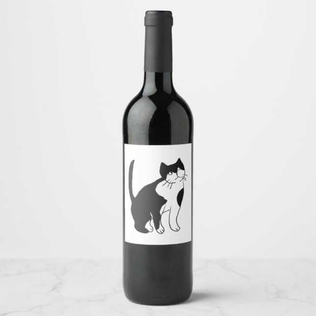 bad cat portrait wine label (Front)