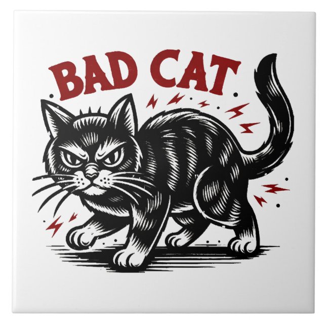 Bad Cat Tile (Front)