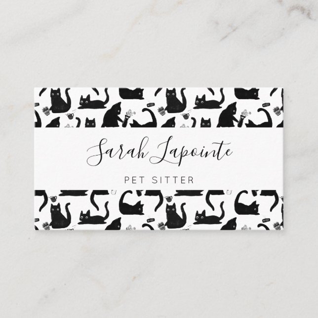 Bad Cats Knocking Stuff Over Business Card (Front)