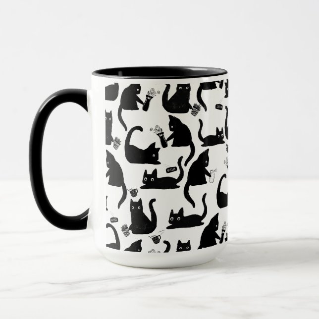 Bad Cats Knocking Stuff Over Mug (Left)