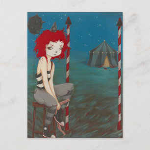 Bad Clown goth horror Postcard