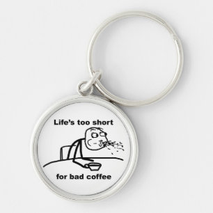 Bad Coffee Key Ring