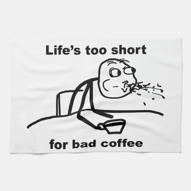 Bad Coffee Tea Towel (Horizontal)
