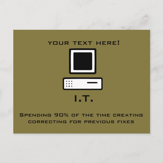 Bad Computer science Postcard (Front)
