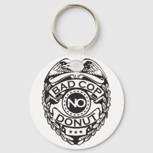 Bad Cop No Donut - Black Key Ring