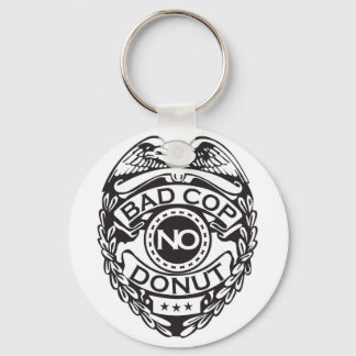 Bad Cop No Donut - Black Key Ring