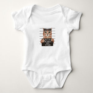 bad cute cat design   cats lovers design  baby bodysuit