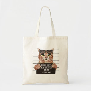 bad cute cat design cats lovers design tote bag