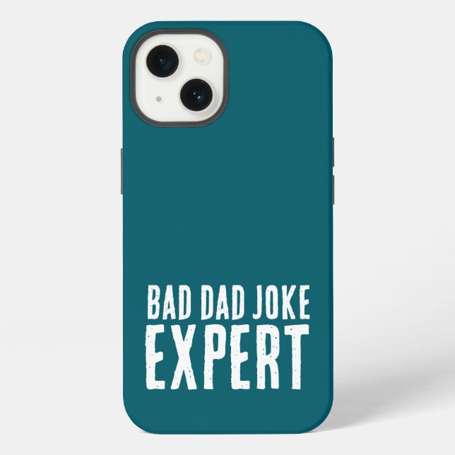 Bad Dad Joke Expert BOLD TYPOGRAPHY iPhone Case (Back)