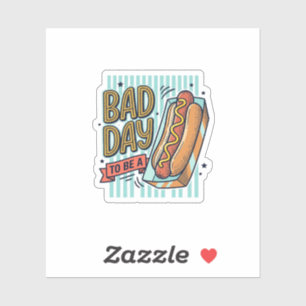 Bad Day Hot Dog Retro Vector Shirt Design_1