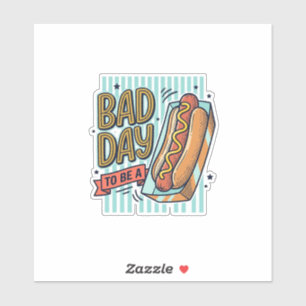 Bad Day Hot Dog Retro Vector Shirt Design_1