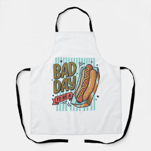 Bad Day Hot Dog Retro Vector Shirt Design_1 Apron