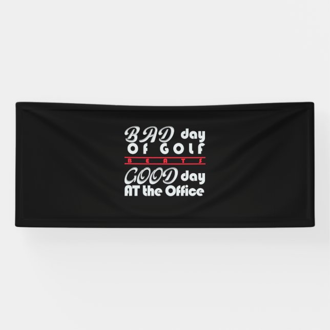 Bad Day Of Golfer Banner (Horizontal)