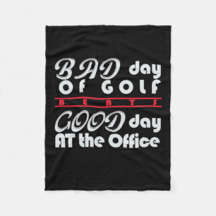 Bad Day Of Golfer Fleece Blanket