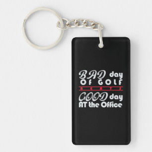 Bad Day Of Golfer Key Ring