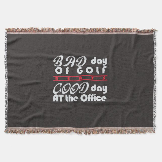 Bad Day Of Golfer Throw Blanket (Front)