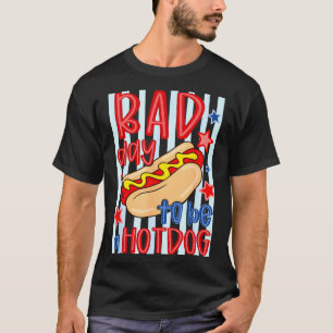 Bad day patriotic 4th of july to be a hotdog kids T-Shirt